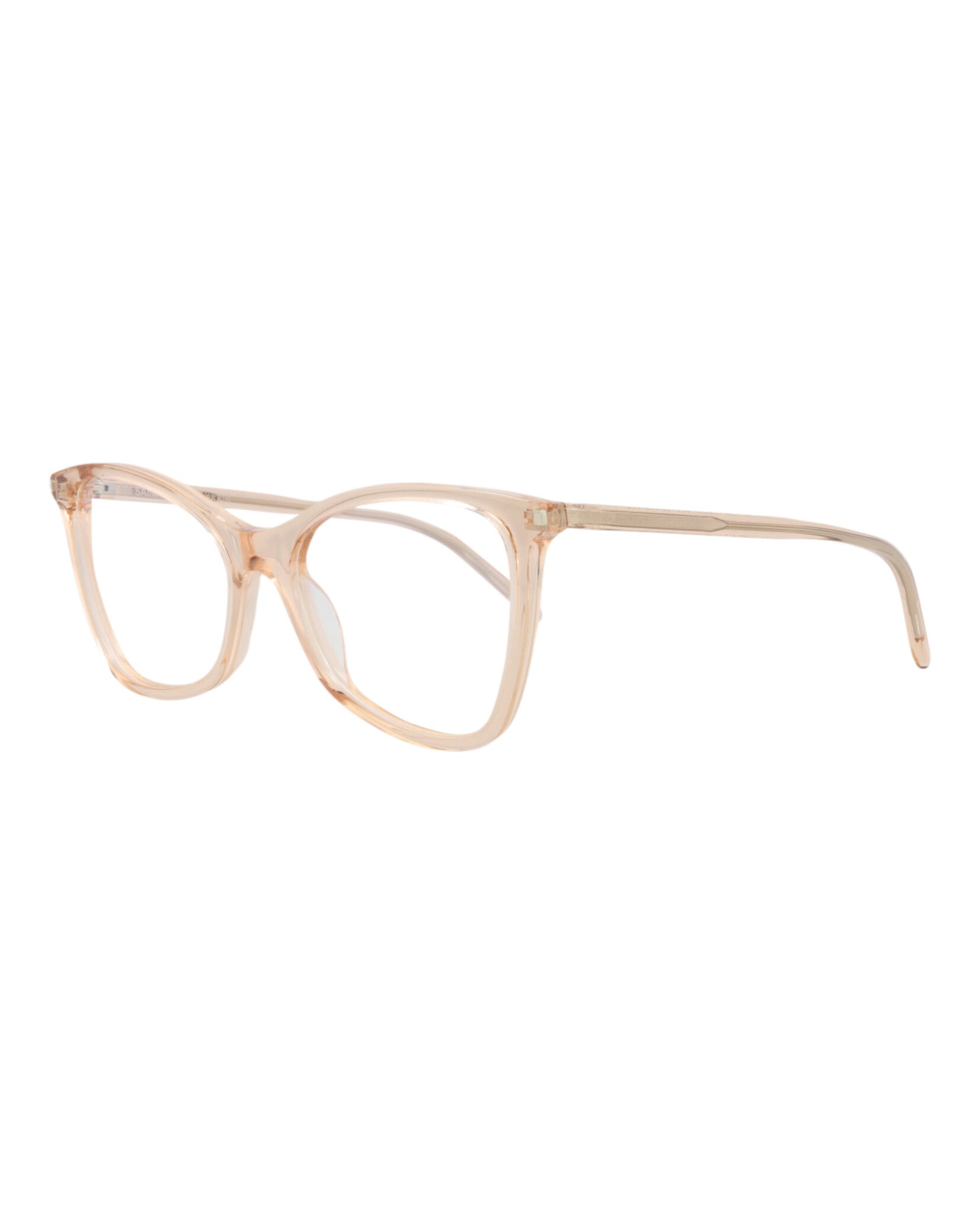 Saint Laurent Saint Laurent Womens Cat Eye Nude Nude Transparent Fashion Designer Eyewear