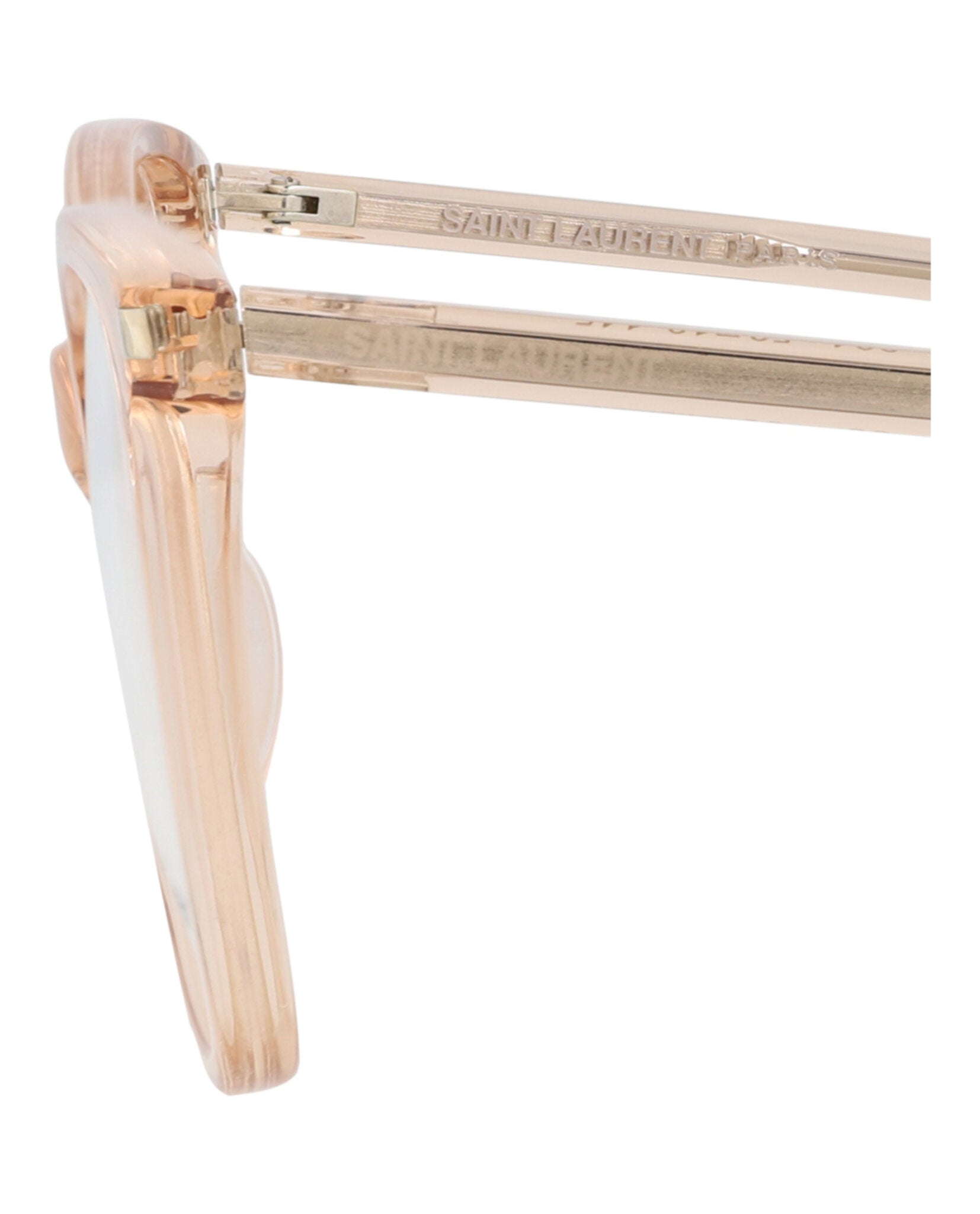 Saint Laurent Saint Laurent Womens Cat Eye Nude Nude Transparent Fashion Designer Eyewear