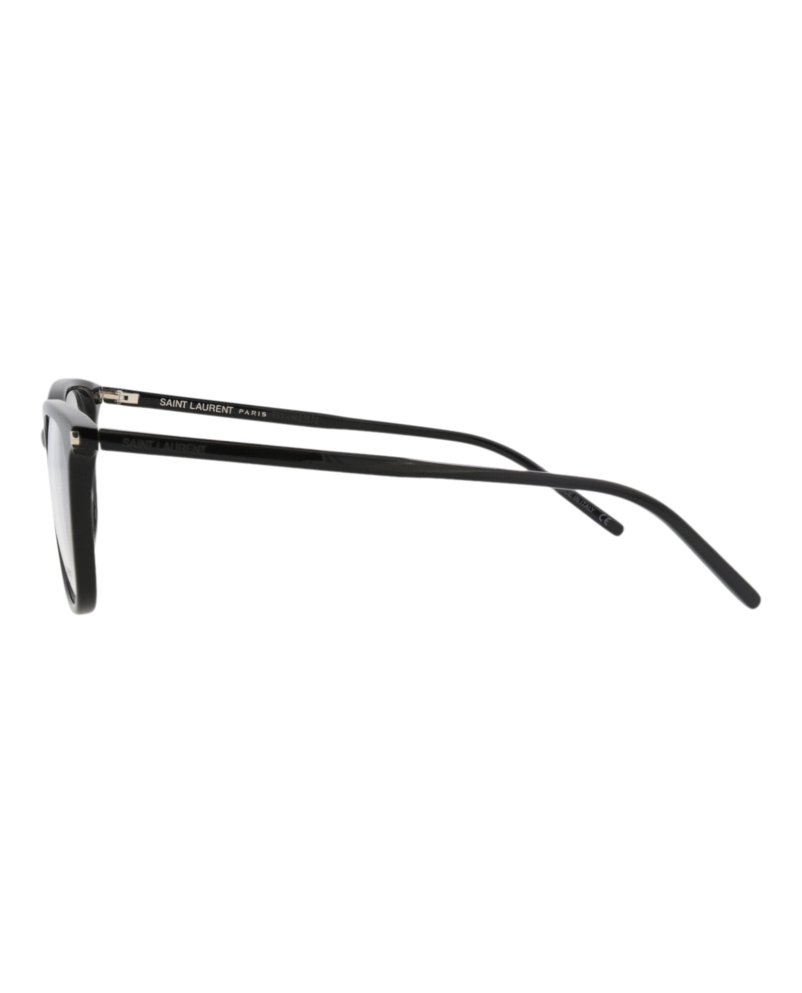 Saint Laurent Saint Laurent Mens Square/Rectangle Black Black Transparent Fashion Designer Eyewear