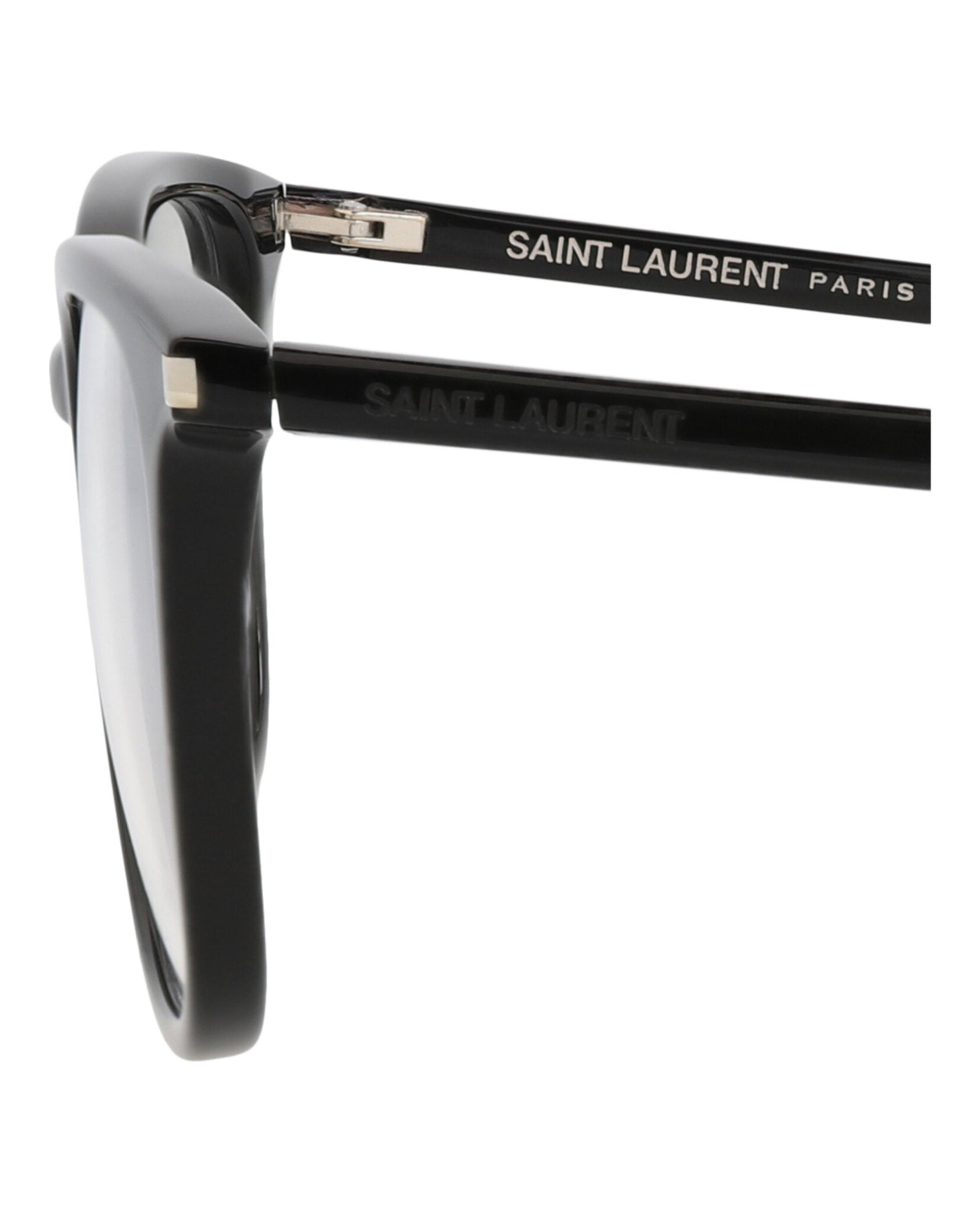 Saint Laurent Saint Laurent Mens Square/Rectangle Black Black Transparent Fashion Designer Eyewear