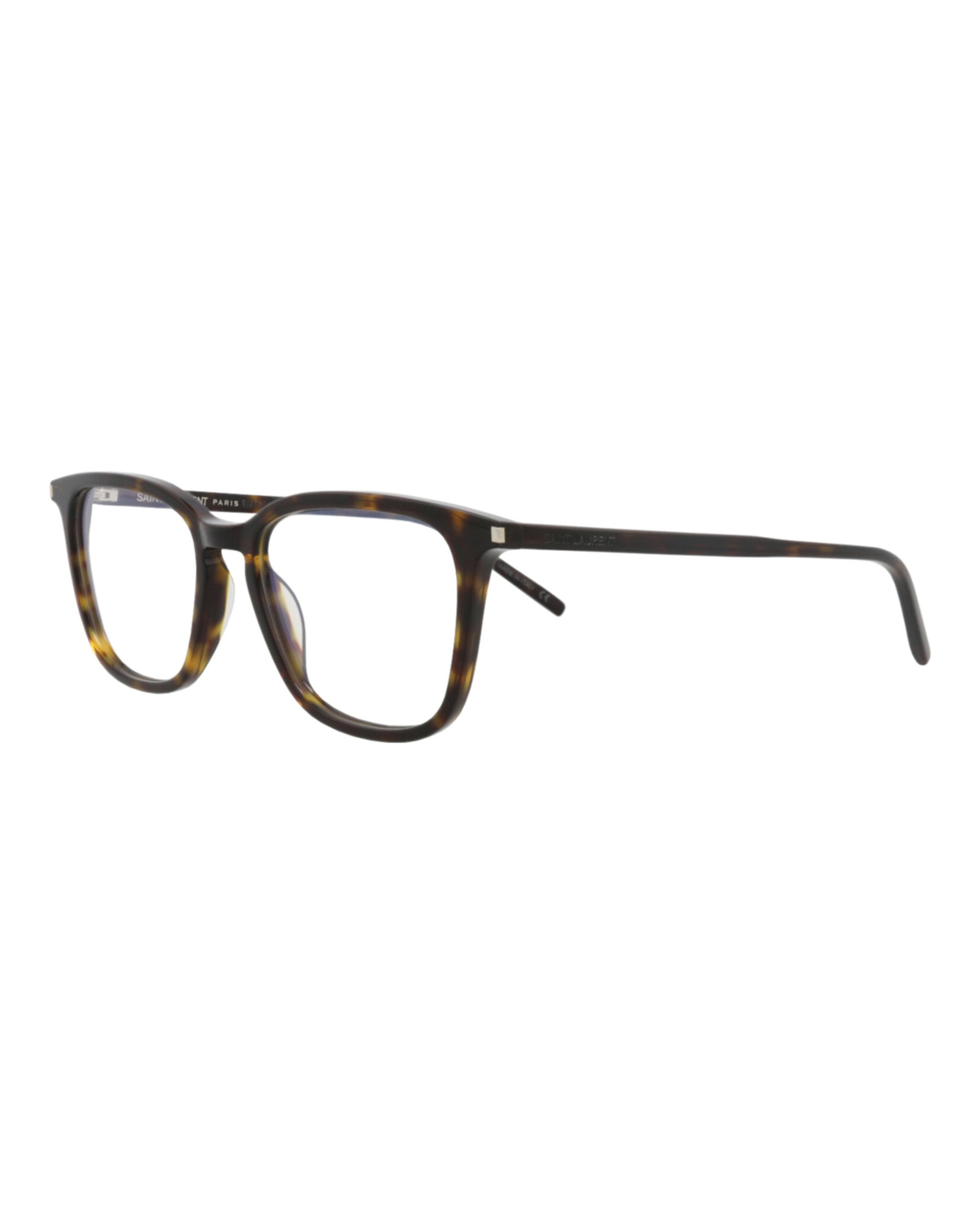 Saint Laurent Saint Laurent Mens Square/Rectangle Havana Havana Transparent Fashion Designer Eyewear