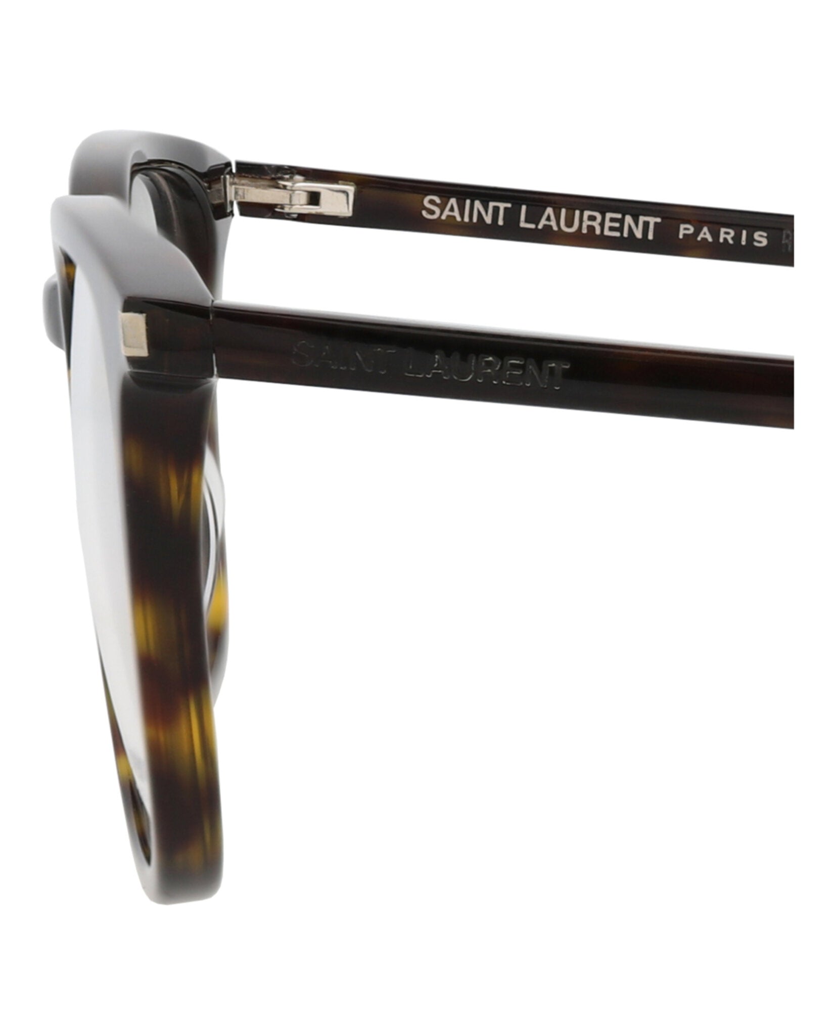 Saint Laurent Saint Laurent Mens Square/Rectangle Havana Havana Transparent Fashion Designer Eyewear