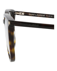 Saint Laurent Saint Laurent Mens Square/Rectangle Havana Havana Transparent Fashion Designer Eyewear