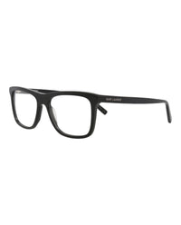Saint Laurent Saint Laurent Mens Square/Rectangle Black Black Transparent Fashion Designer Eyewear