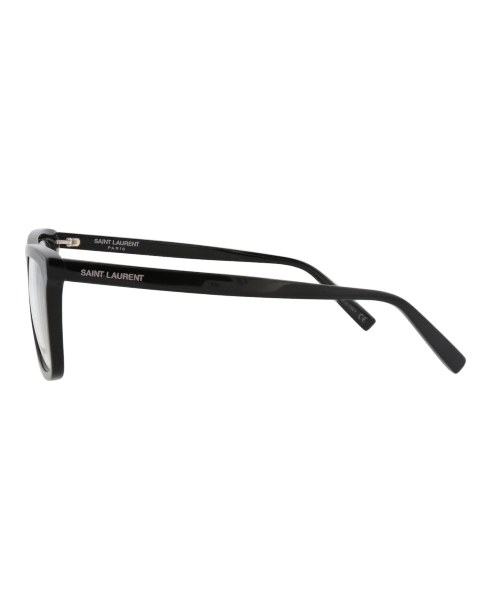 Saint Laurent Saint Laurent Mens Square/Rectangle Black Black Transparent Fashion Designer Eyewear