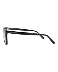 Saint Laurent Saint Laurent Mens Square/Rectangle Black Black Transparent Fashion Designer Eyewear