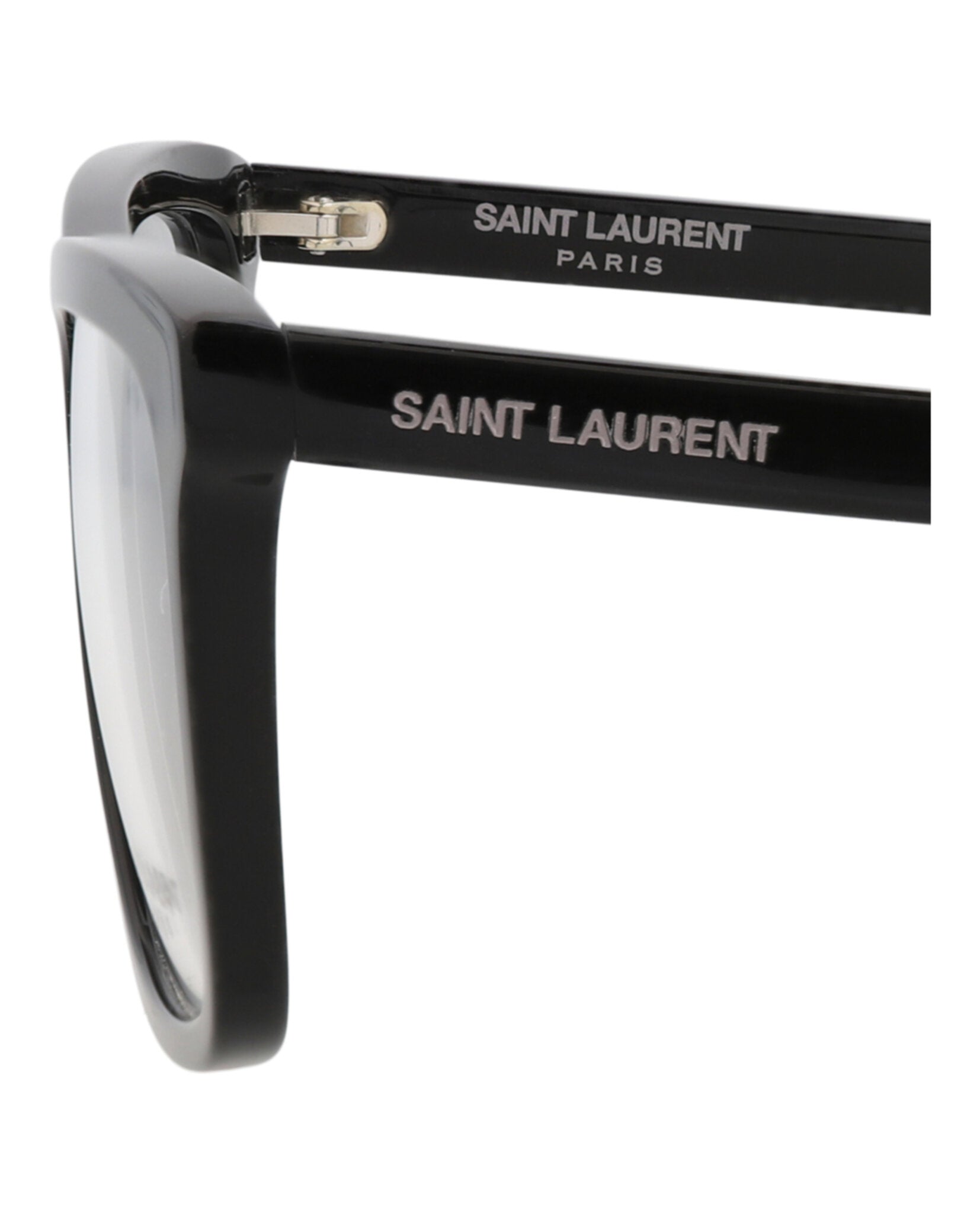 Saint Laurent Saint Laurent Mens Square/Rectangle Black Black Transparent Fashion Designer Eyewear
