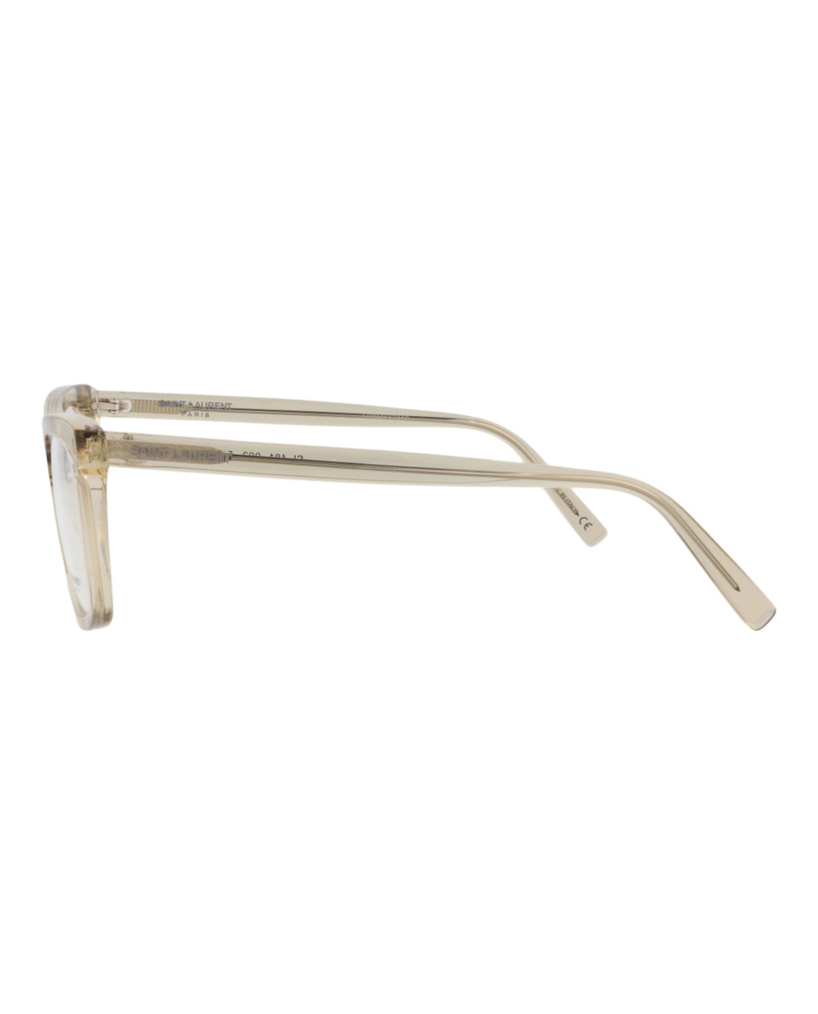Saint Laurent Saint Laurent Mens Square/Rectangle Yellow Yellow Transparent Fashion Designer Eyewear