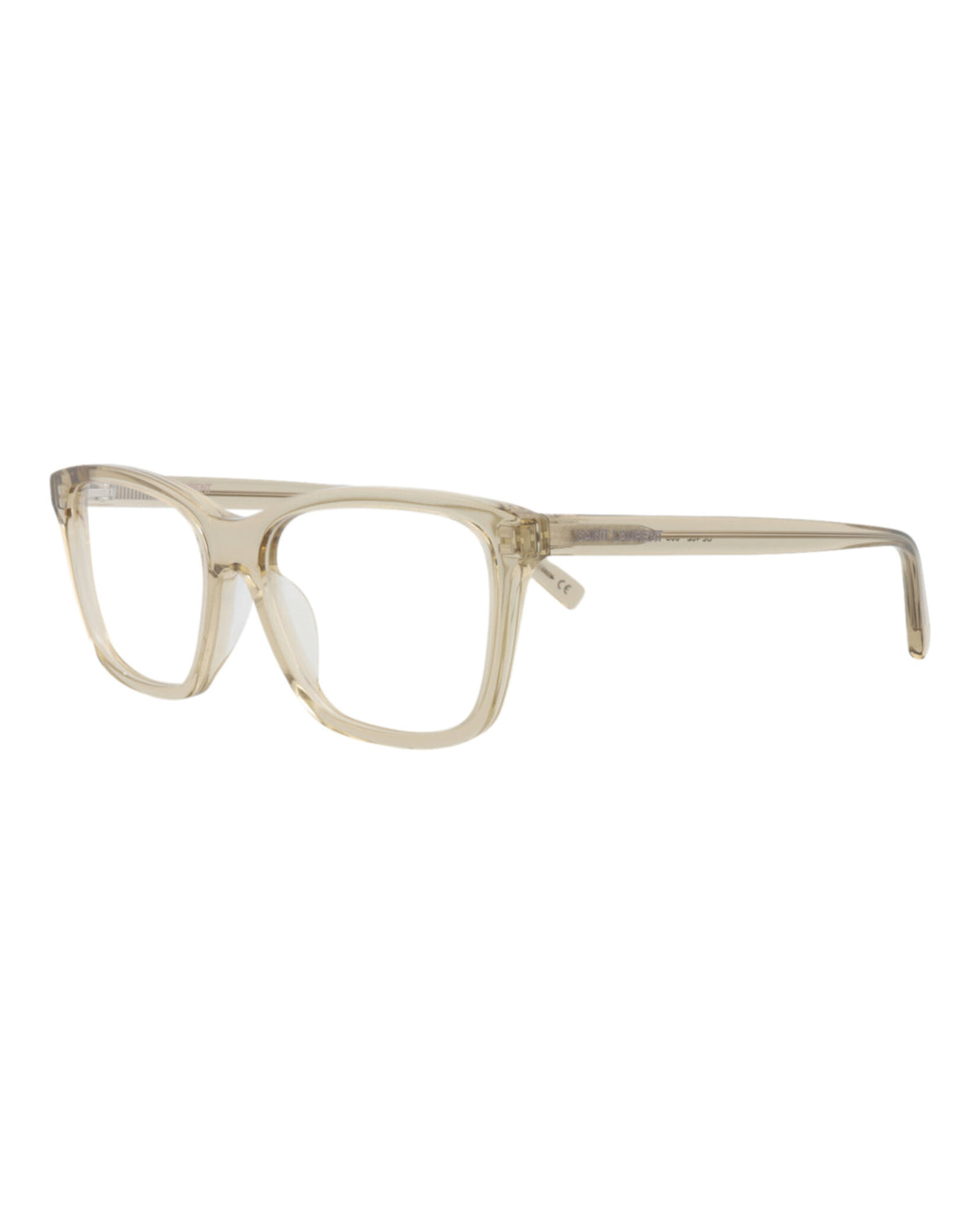 Saint Laurent Womens Square/Rectangle Yellow Yellow Transparent Fashion Designer Eyewear