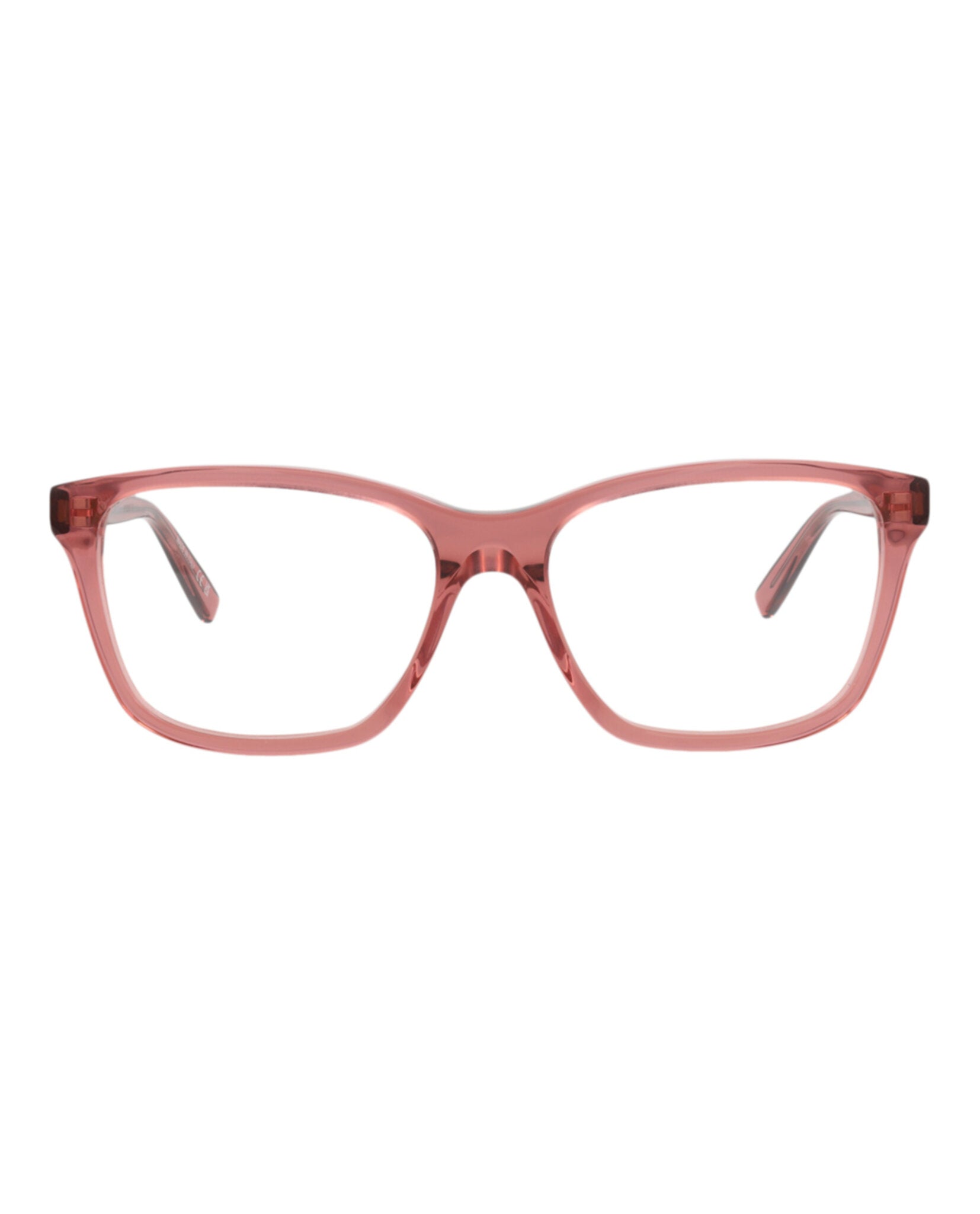 Saint Laurent Saint Laurent Womens Square/Rectangle Pink Pink Transparent Fashion Designer Eyewear
