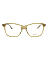 Saint Laurent Womens Square/Rectangle Yellow Yellow Transparent Fashion Designer Eyewear