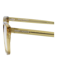 Saint Laurent Womens Square/Rectangle Yellow Yellow Transparent Fashion Designer Eyewear