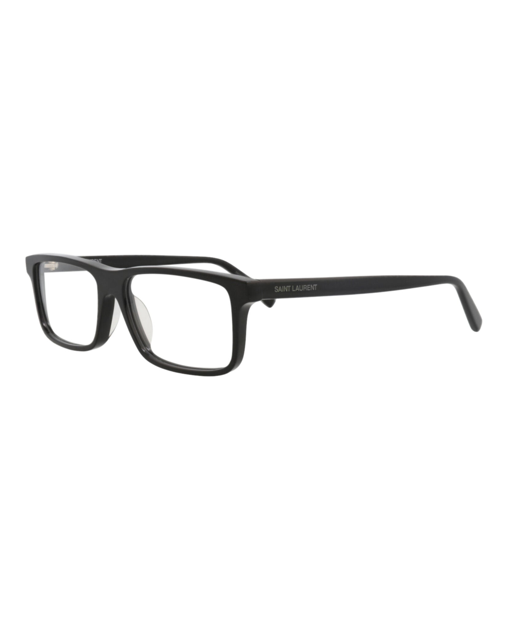 Saint Laurent Saint Laurent Mens Square/Rectangle Black Black Transparent Fashion Designer Eyewear