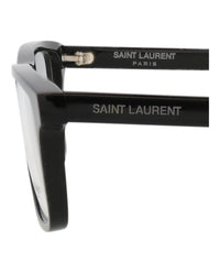 Saint Laurent Saint Laurent Mens Square/Rectangle Black Black Transparent Fashion Designer Eyewear