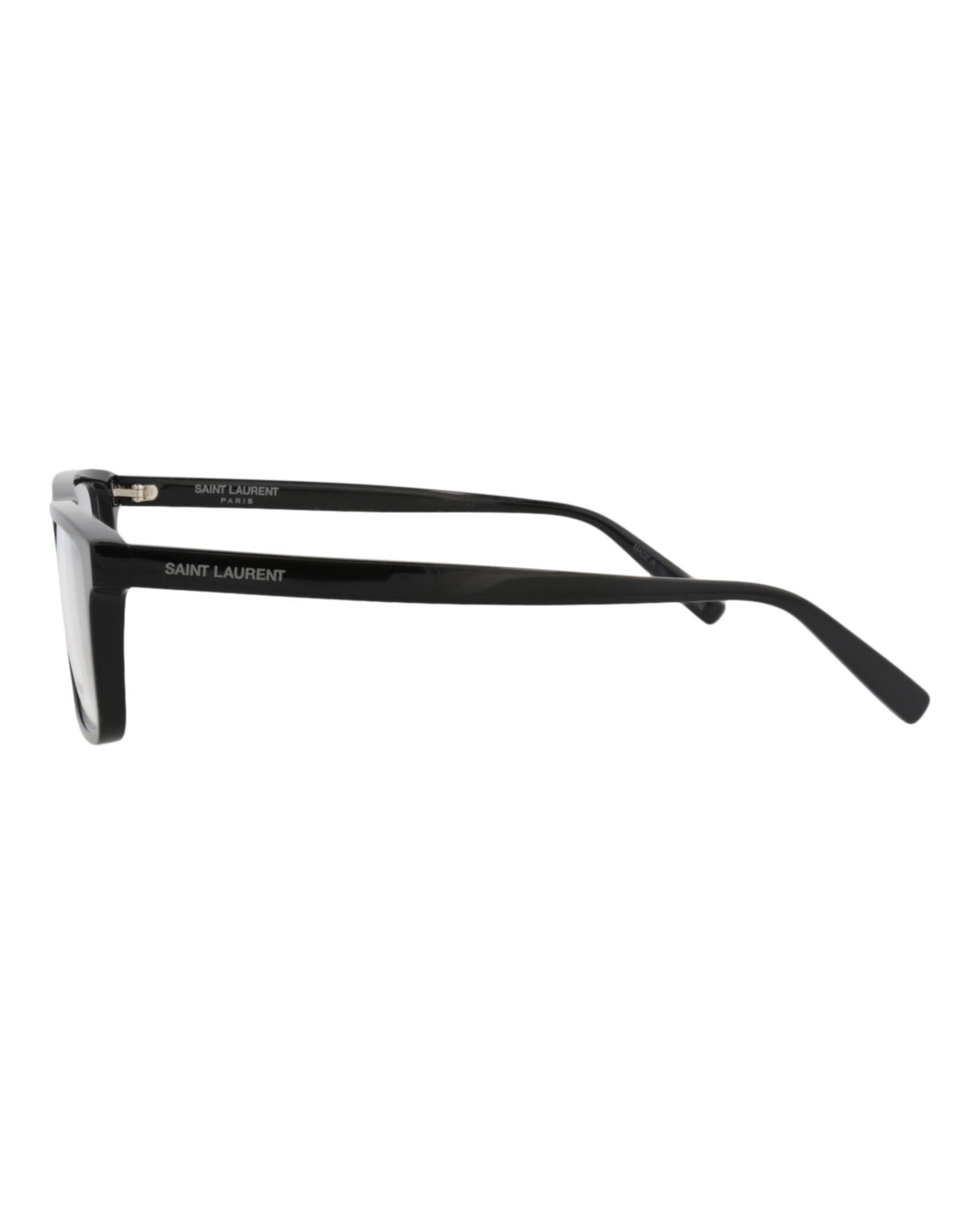 Saint Laurent Saint Laurent Mens Square/Rectangle Black Black Transparent Fashion Designer Eyewear