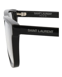 Saint Laurent Saint Laurent Mens Square/Rectangle Black Black Transparent Fashion Designer Eyewear