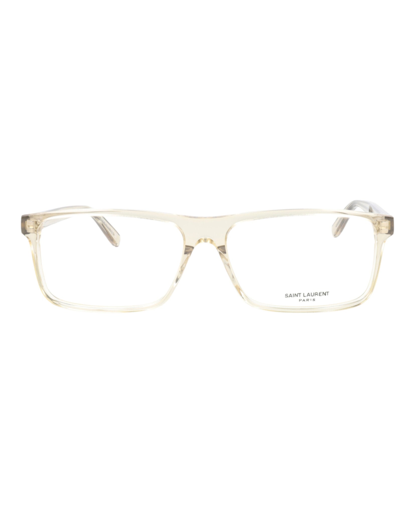 Saint Laurent Saint Laurent Mens Square/Rectangle Yellow Yellow Transparent Fashion Designer Eyewear