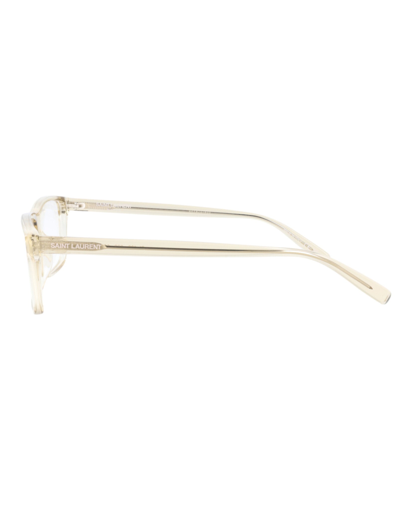 Saint Laurent Saint Laurent Mens Square/Rectangle Yellow Yellow Transparent Fashion Designer Eyewear