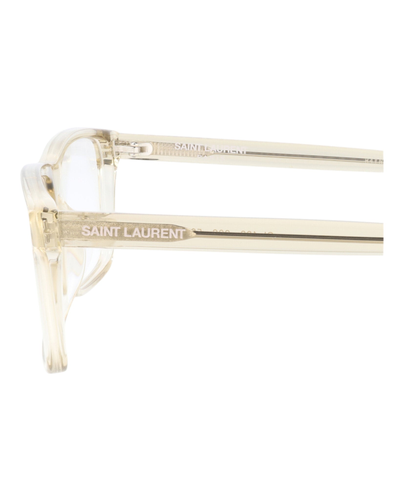 Saint Laurent Saint Laurent Mens Square/Rectangle Yellow Yellow Transparent Fashion Designer Eyewear