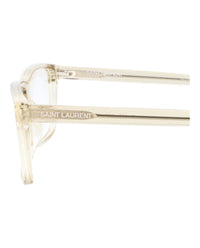Saint Laurent Saint Laurent Mens Square/Rectangle Yellow Yellow Transparent Fashion Designer Eyewear