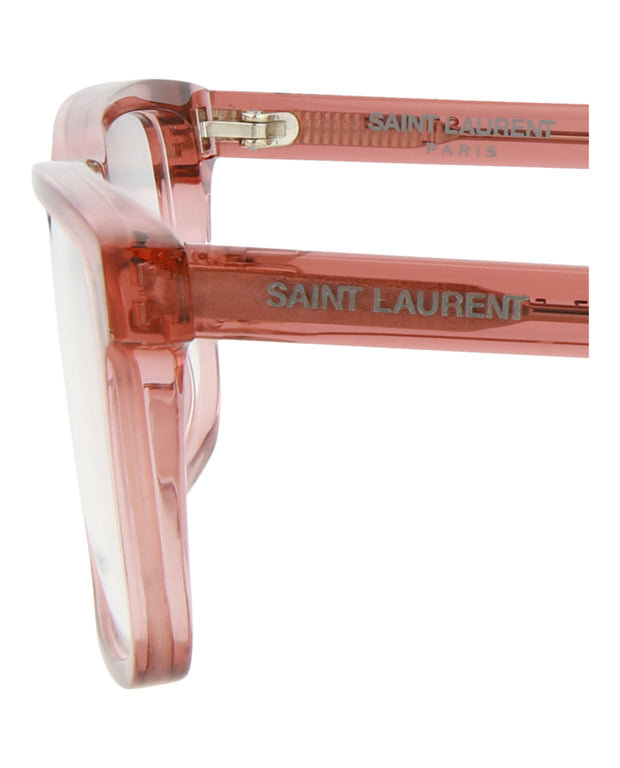 Saint Laurent Mens Square/Rectangle Pink Pink Transparent Fashion Designer Eyewear