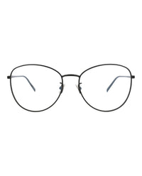 Saint Laurent Womens Cat Eye Black Black Transparent Fashion Designer Eyewear
