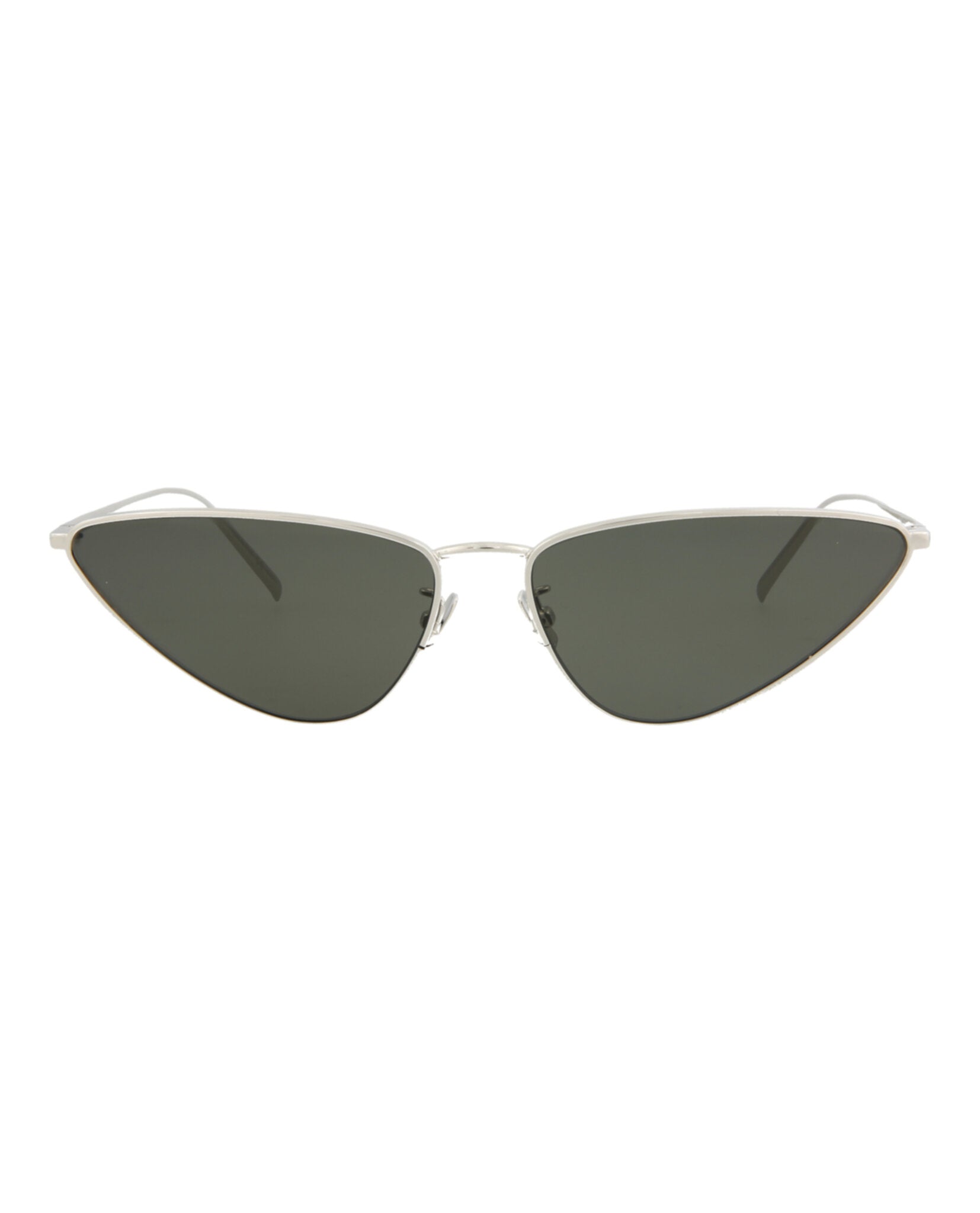 Saint Laurent Womens Cat Eye Silver Silver Grey Fashion Designer Eyewear