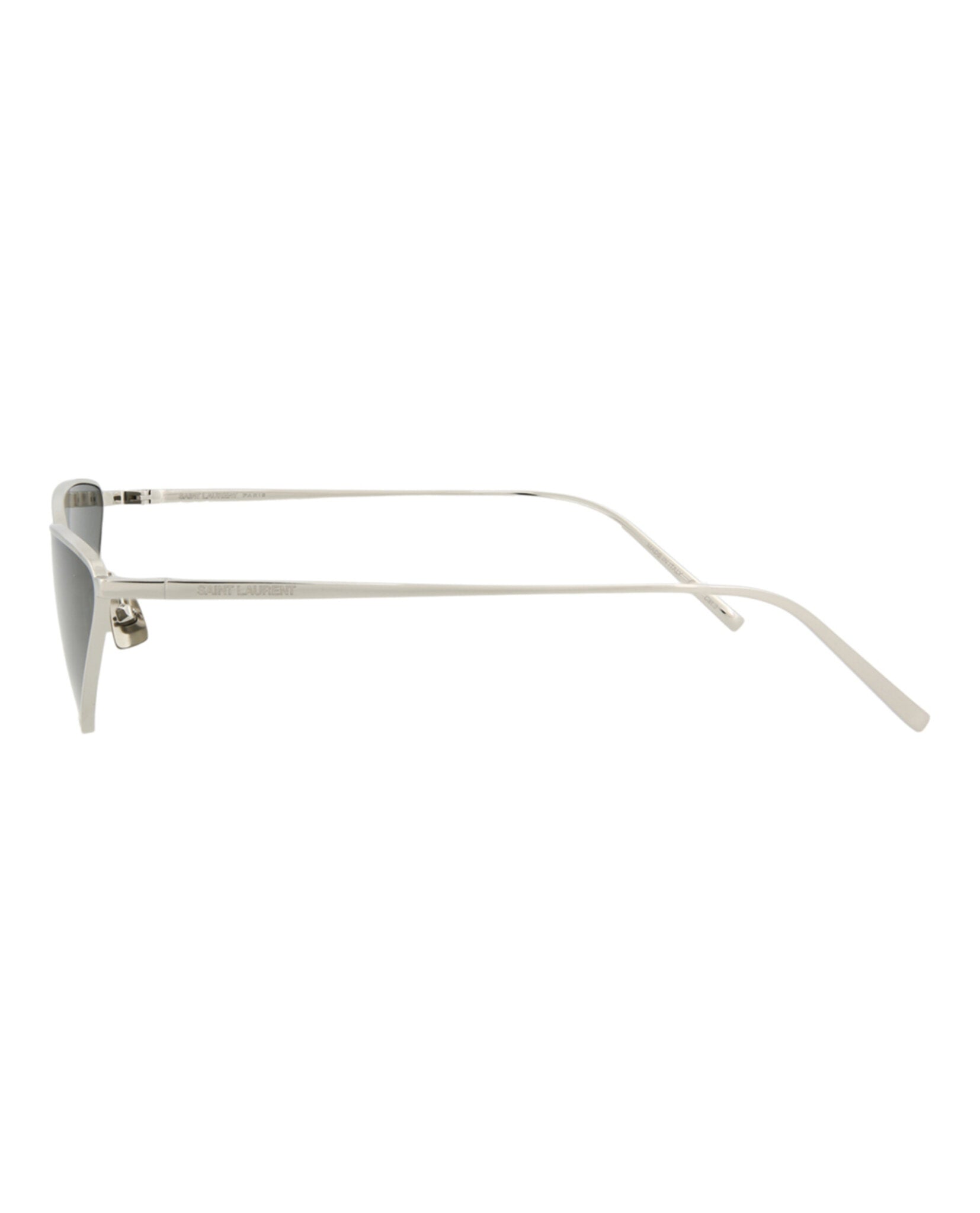 Saint Laurent Womens Cat Eye Silver Silver Grey Fashion Designer Eyewear
