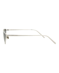 Saint Laurent Womens Cat Eye Silver Silver Grey Fashion Designer Eyewear