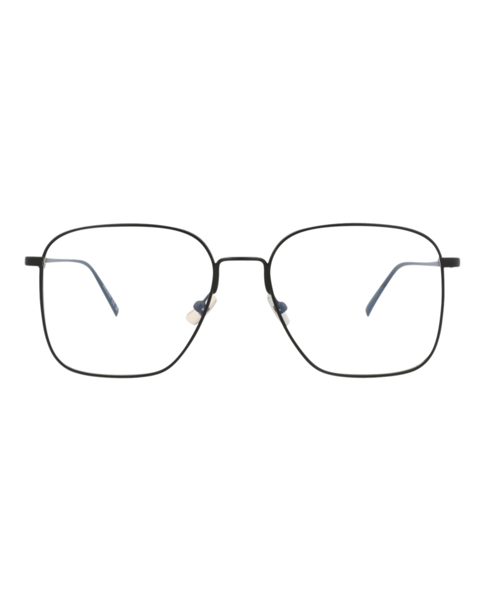 Saint Laurent Unisex Square/Rectangle Black Black Transparent Fashion Designer Eyewear