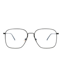 Saint Laurent Unisex Square/Rectangle Black Black Transparent Fashion Designer Eyewear