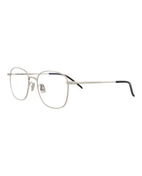 Saint Laurent Unisex Round/Oval Silver Silver Transparent Fashion Designer Eyewear
