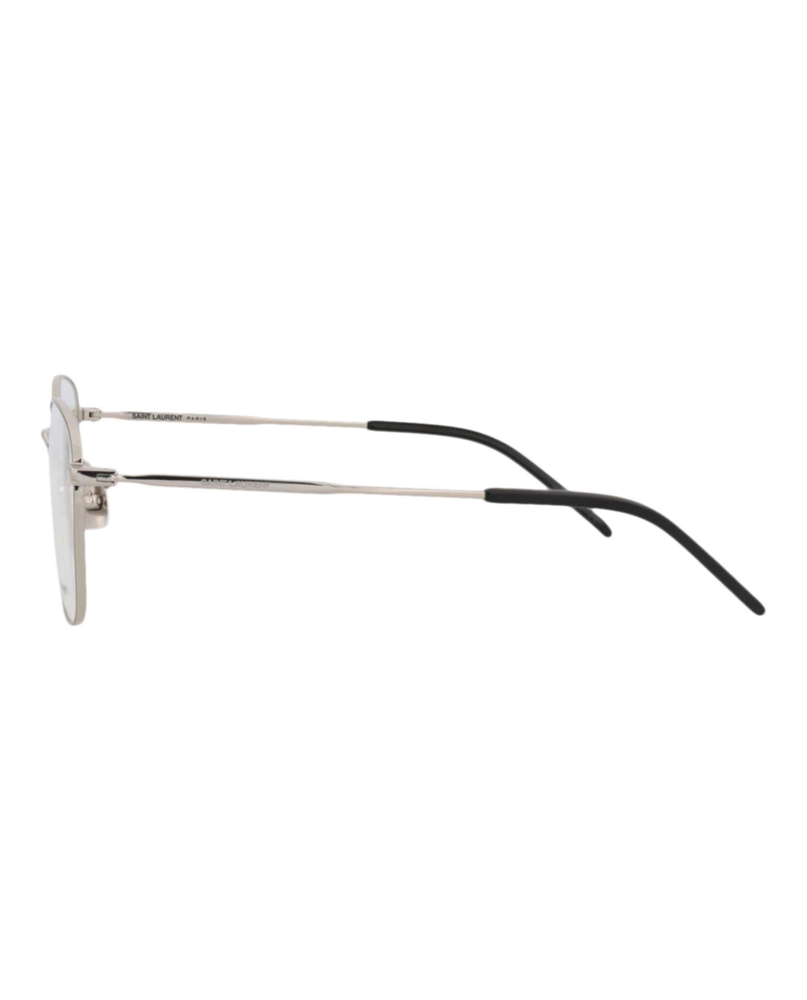 Saint Laurent Unisex Round/Oval Silver Silver Transparent Fashion Designer Eyewear