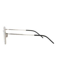 Saint Laurent Unisex Round/Oval Silver Silver Transparent Fashion Designer Eyewear