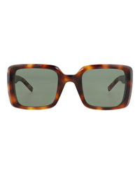 Saint Laurent Saint Laurent Womens Square/Rectangle Havana Havana Green Fashion Designer Eyewear