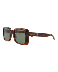 Saint Laurent Saint Laurent Womens Square/Rectangle Havana Havana Green Fashion Designer Eyewear