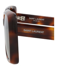 Saint Laurent Saint Laurent Womens Square/Rectangle Havana Havana Green Fashion Designer Eyewear
