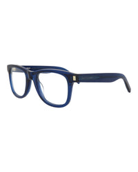 Saint Laurent Saint Laurent Unisex Square/Rectangle Blue Blue Transparent Fashion Designer Eyewear