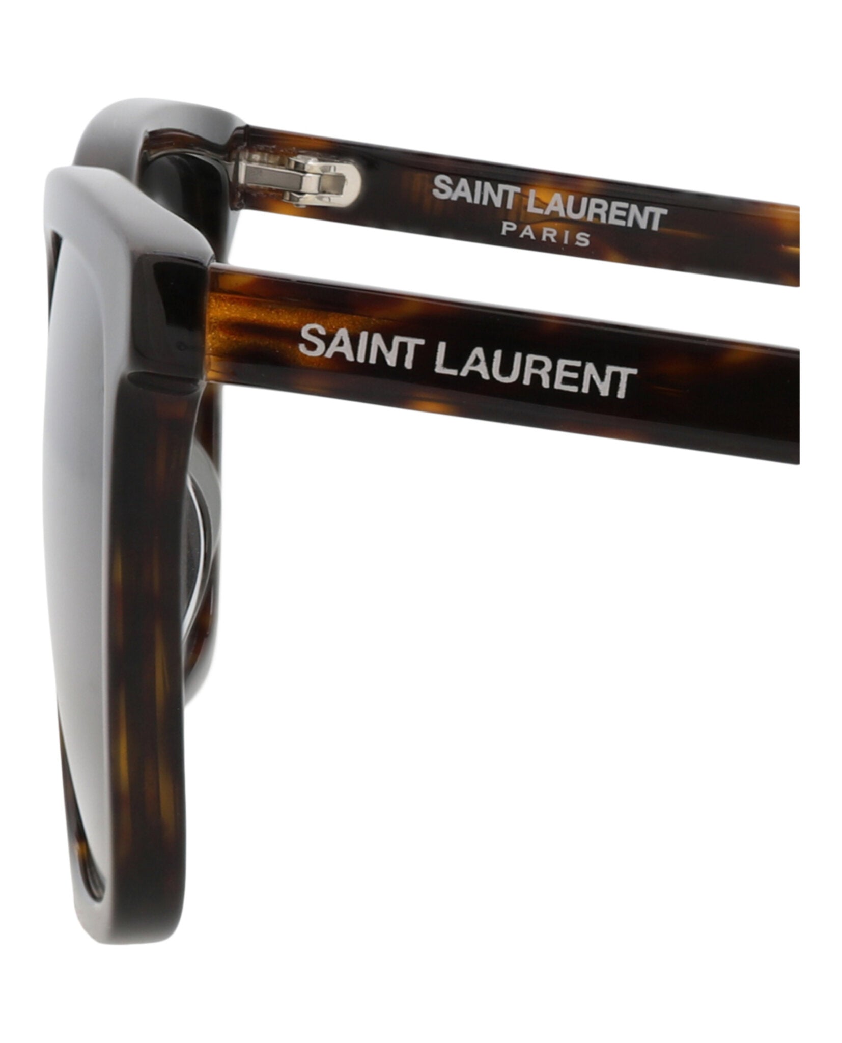 Saint Laurent Saint Laurent Mens Square/Rectangle Havana Havana Smoke Fashion Designer Eyewear