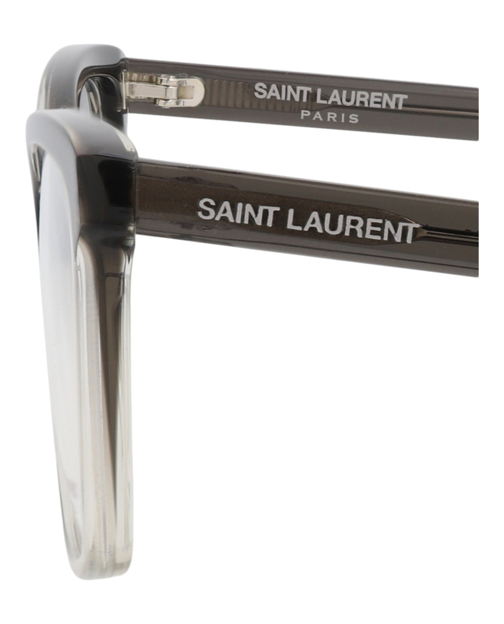 Saint Laurent Saint Laurent Womens Cat Eye Grey Grey Transparent Fashion Designer Eyewear