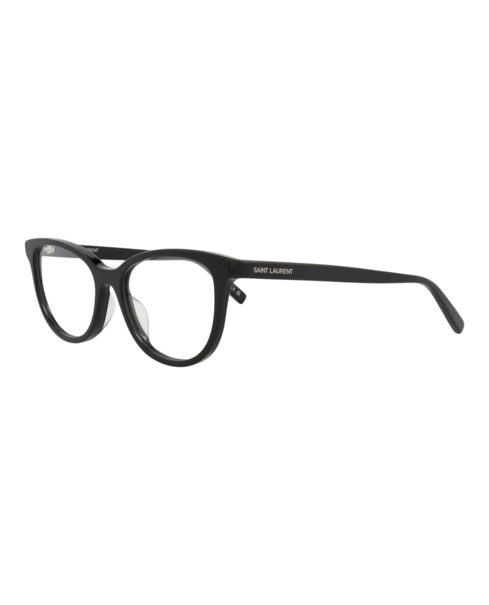 Saint Laurent Saint Laurent Womens Cat Eye Black Black Transparent Fashion Designer Eyewear