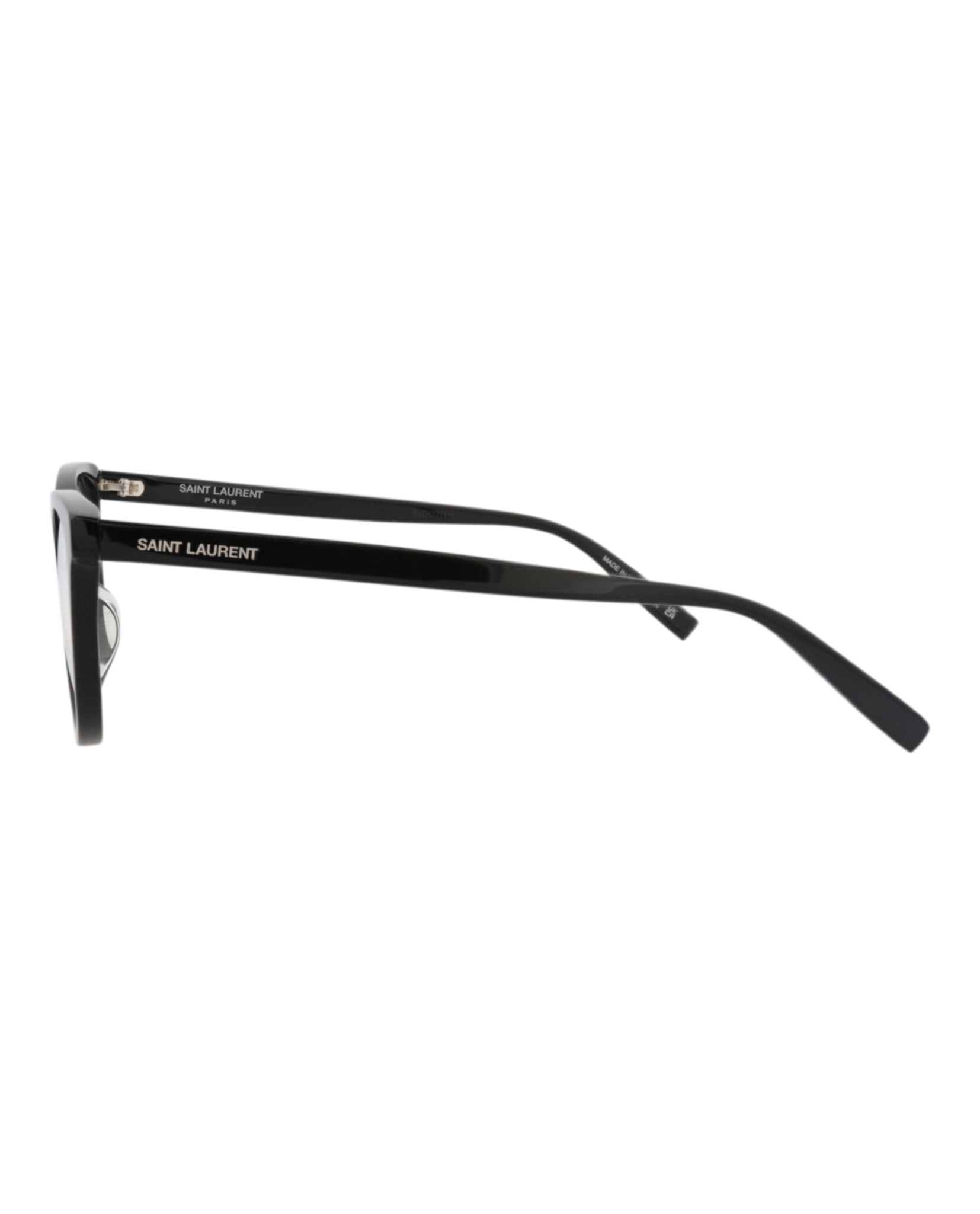 Saint Laurent Saint Laurent Womens Cat Eye Black Black Transparent Fashion Designer Eyewear