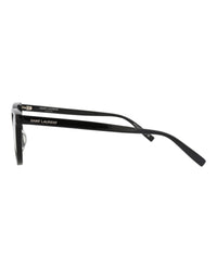 Saint Laurent Saint Laurent Womens Cat Eye Black Black Transparent Fashion Designer Eyewear