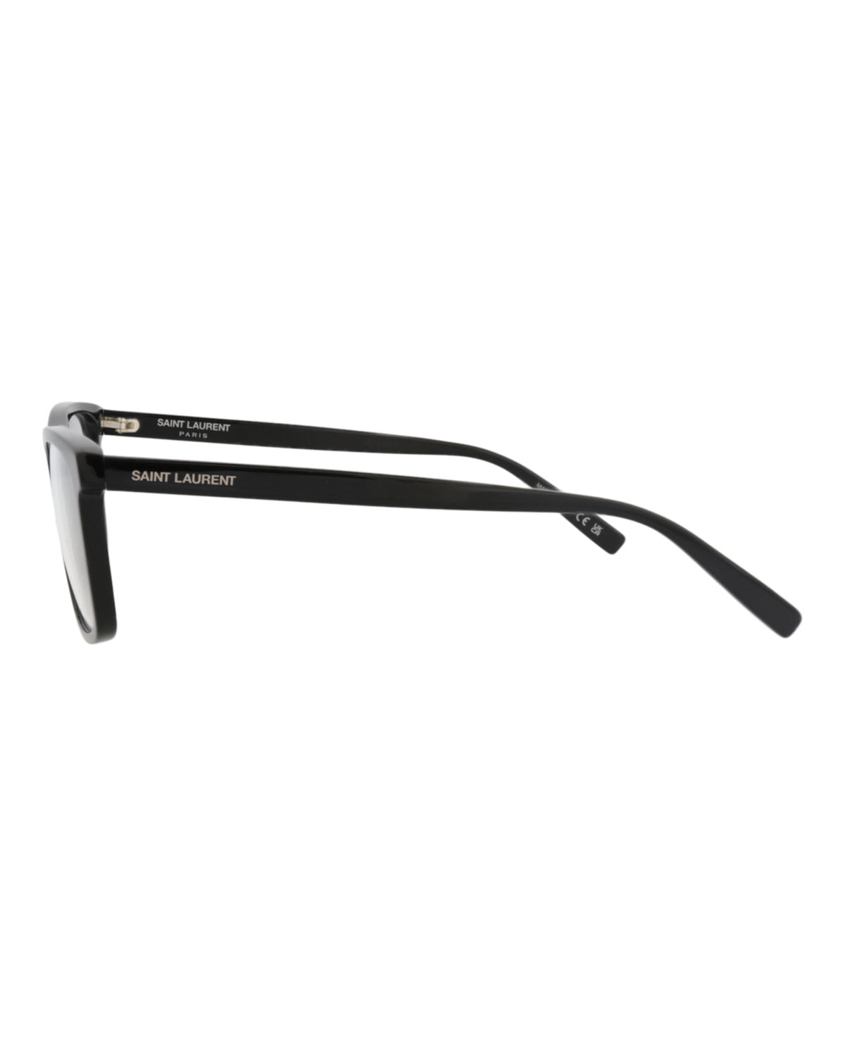 Saint Laurent Mens Square/Rectangle Black Black Transparent Fashion Designer Eyewear