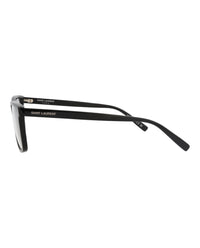 Saint Laurent Mens Square/Rectangle Black Black Transparent Fashion Designer Eyewear