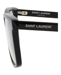 Saint Laurent Mens Square/Rectangle Black Black Transparent Fashion Designer Eyewear