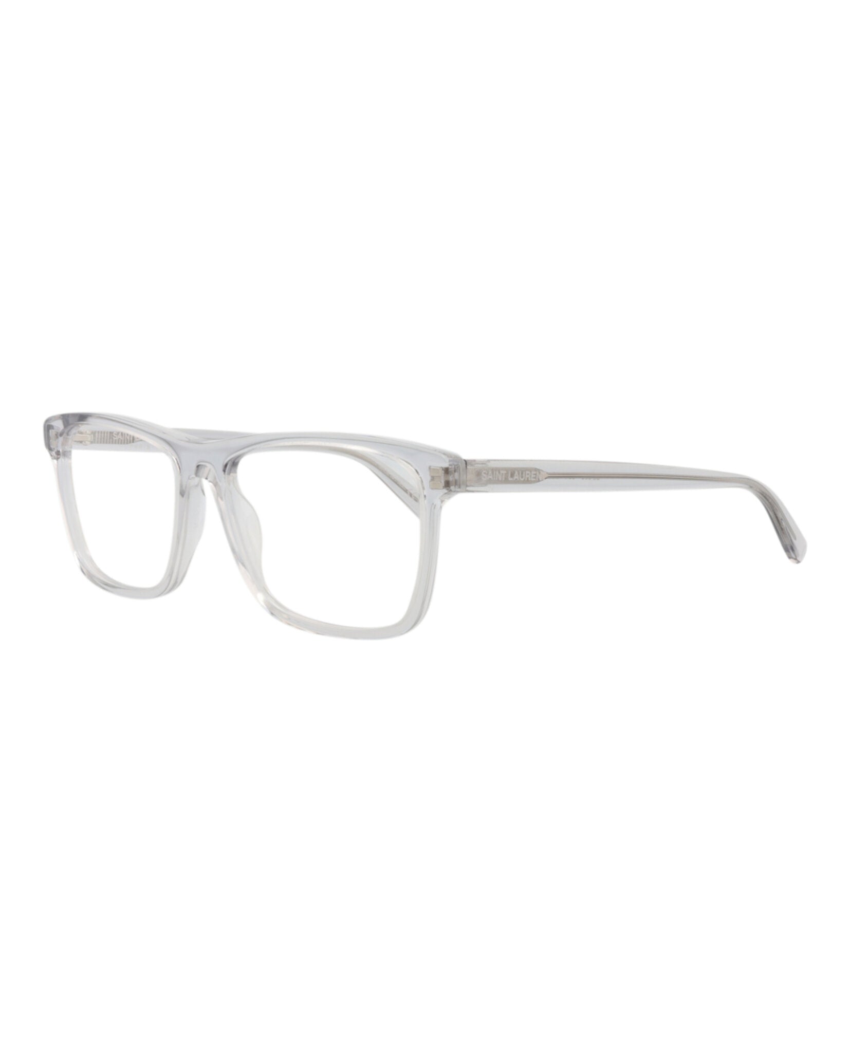 Saint Laurent Saint Laurent Mens Square/Rectangle Grey Grey Transparent Fashion Designer Eyewear