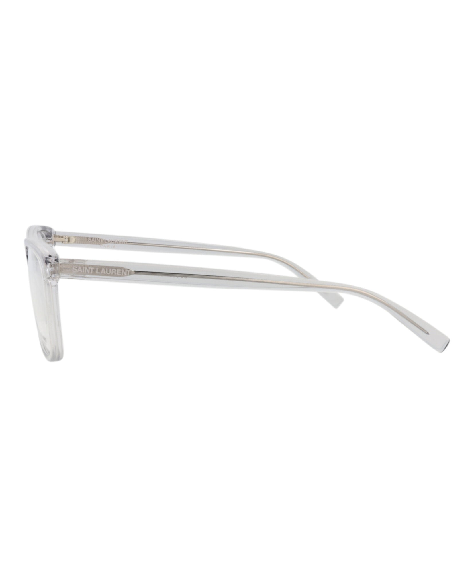 Saint Laurent Saint Laurent Mens Square/Rectangle Grey Grey Transparent Fashion Designer Eyewear