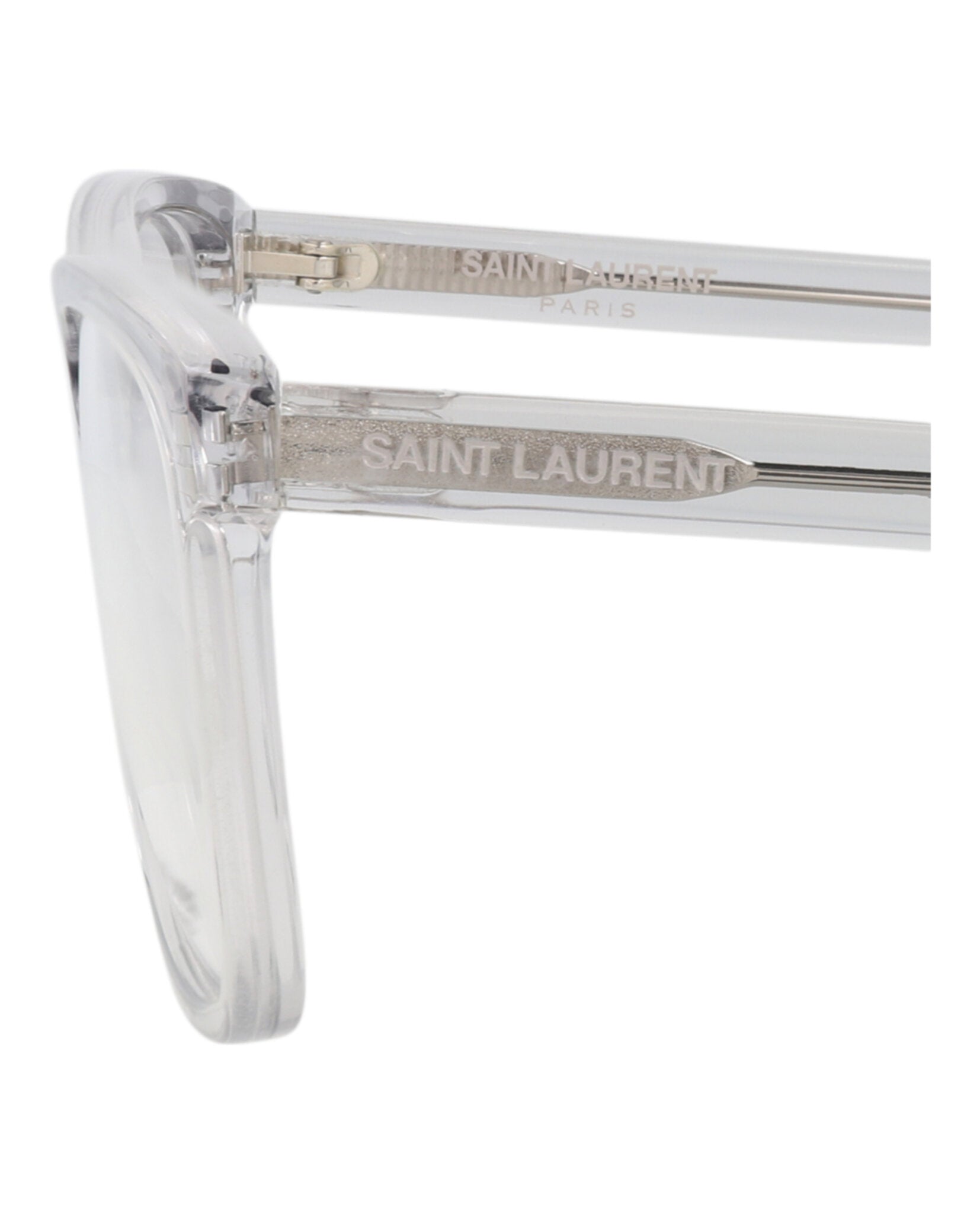 Saint Laurent Saint Laurent Mens Square/Rectangle Grey Grey Transparent Fashion Designer Eyewear