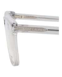 Saint Laurent Saint Laurent Mens Square/Rectangle Grey Grey Transparent Fashion Designer Eyewear